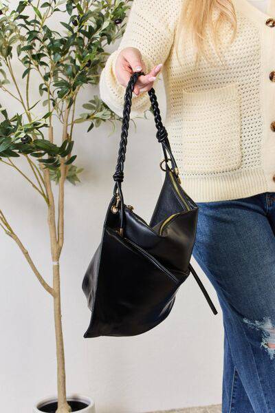 SHOMICO Zipper Detail Shoulder Bag with Pouch - Cape Cod Fashionista