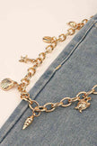 Sea Element Charm Iron Chain Belt