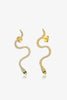 Snake-Shaped 925 Sterling Silver Earrings