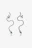 Snake-Shaped 925 Sterling Silver Earrings