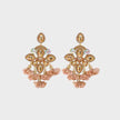 Flower Shape Rhinestone Alloy Dangle Earrings