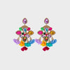 Flower Shape Rhinestone Alloy Dangle Earrings