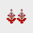 Flower Shape Rhinestone Alloy Dangle Earrings