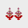 Flower Shape Rhinestone Alloy Dangle Earrings