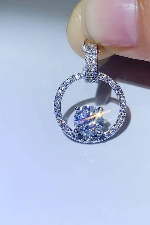1 Carat Moissanite 925 Sterling Silver Necklace