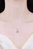 2 Carat Moissanite Teardrop Pendant 925 Sterling Silver Necklace