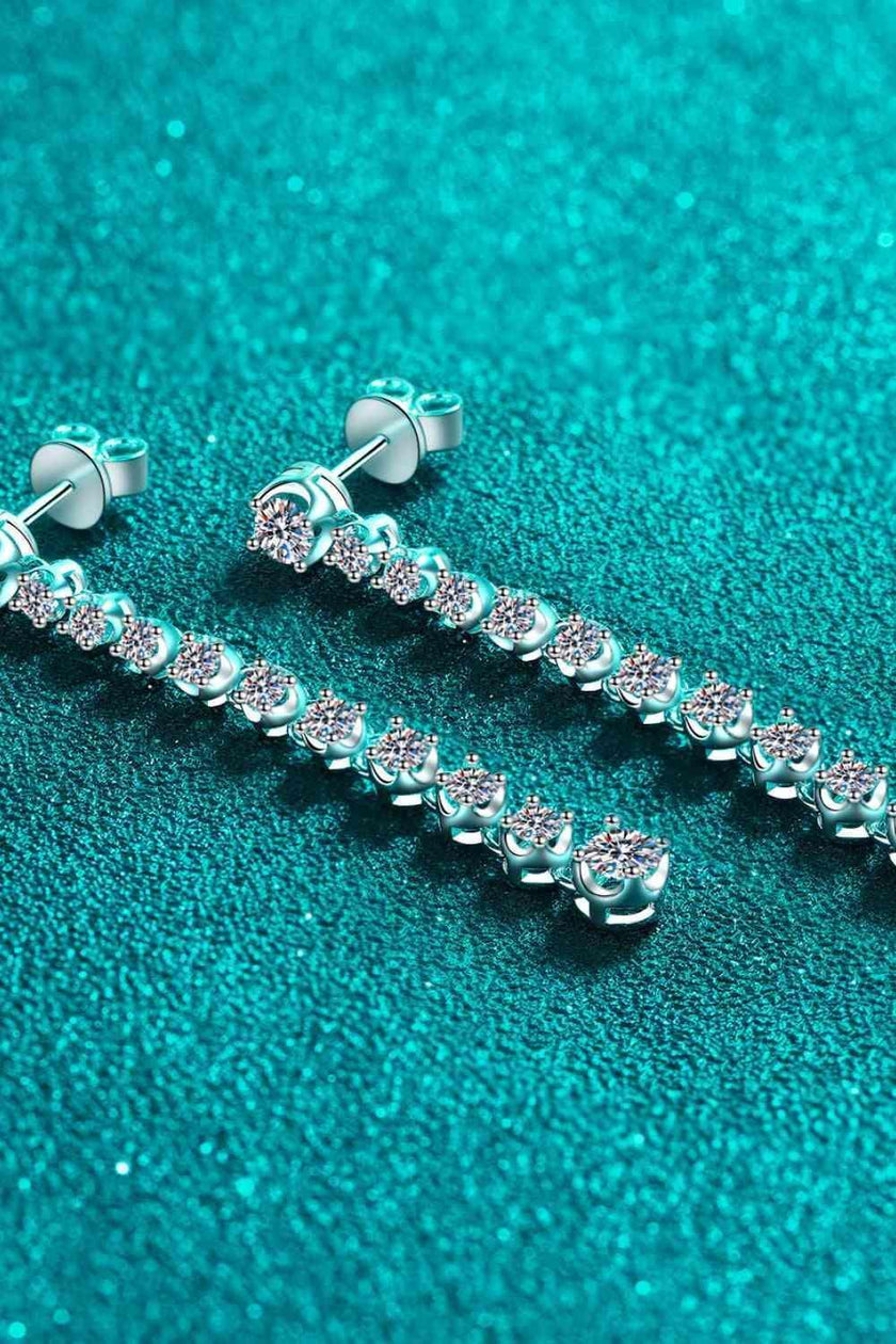 Adored 1.18 Carat Moissanite Long Earrings