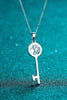 Adored Moissanite Key Pendant Necklace