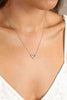 Adored Moissanite Platinum-Plated Heart Necklace