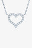 Adored Moissanite Platinum-Plated Heart Necklace