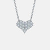 Moissanite 925 Sterling Silver Heart Necklace