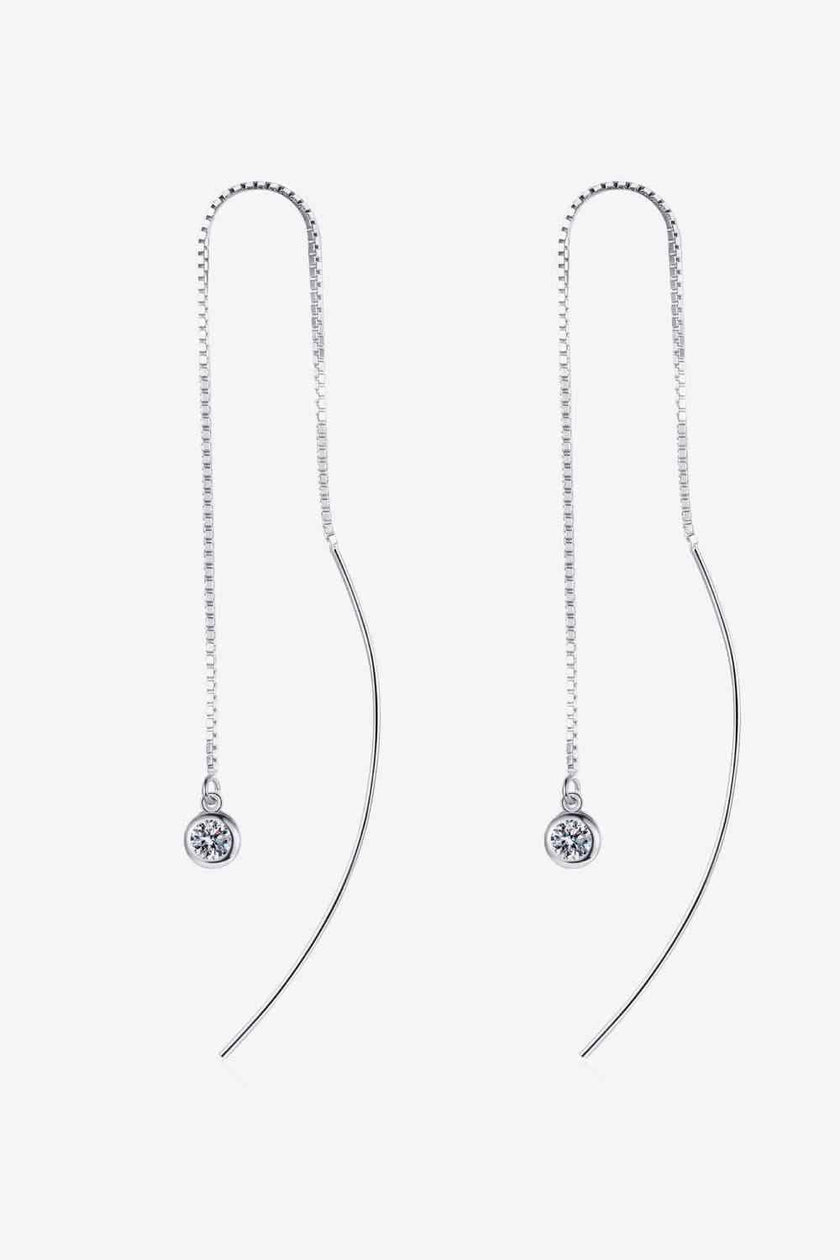 Moissanite 925 Sterling Silver Threader Earrings