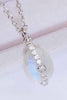 Natural Moonstone and Zircon Pendant Necklace