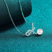 Natural Pearl Pendant Moissanite 925 Sterling Silver Necklace