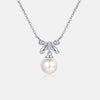 Natural Pearl Pendant Moissanite 925 Sterling Silver Necklace