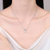 Natural Pearl Pendant Moissanite 925 Sterling Silver Necklace