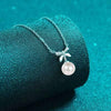 Natural Pearl Pendant Moissanite 925 Sterling Silver Necklace