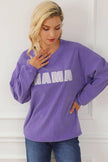 MAMA Round Neck Drop Shoulder Sweatshirt