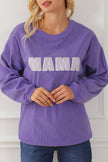 MAMA Round Neck Drop Shoulder Sweatshirt
