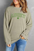 LUCKY Round Neck Dropped Shoulder Sweatshirt