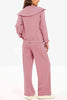 Half Zip Collared Neck Sweatshirt and Pants Set