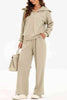 Half Zip Collared Neck Sweatshirt and Pants Set