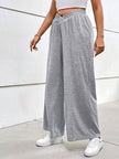 Plus Size Elastic Waist Wide Leg Pants