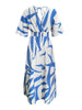 Vacation-Ready: Printed Surplice Maxi Dress