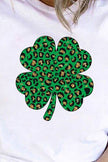 Plus Size Lucky Clover Round Neck T-Shirt