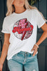 Leopard MAMA Graphic Cuffed Tee Shirt