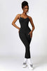 Open Back Spaghetti Strap Sports Jumpsuit