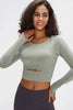 Long Sleeve Cropped Top With Sports Strap