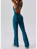 Cutout Wide Strap Bootcut Active Jumpsuit