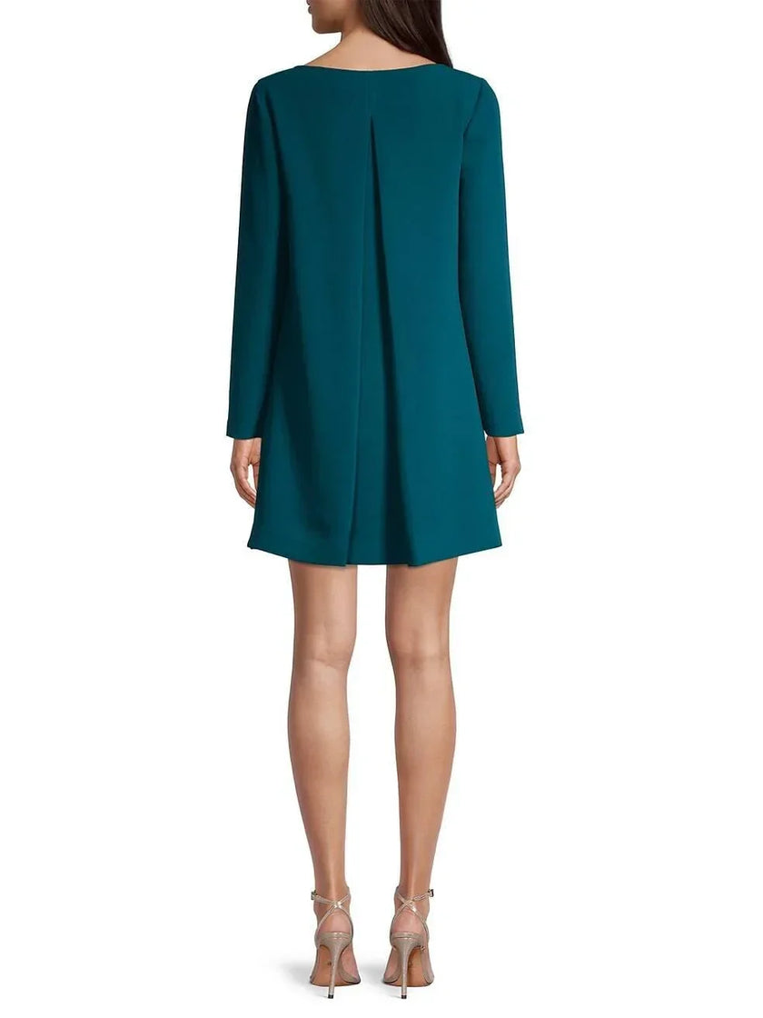 Trina Turk Lavaliere Alexandra Pleated A-Line Shift Dress