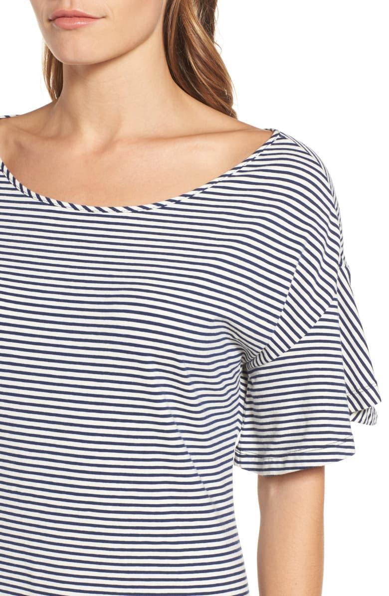 VINEYARD VINES STRIPE FLOUNCE FLUTTER DRESS-FEATURED