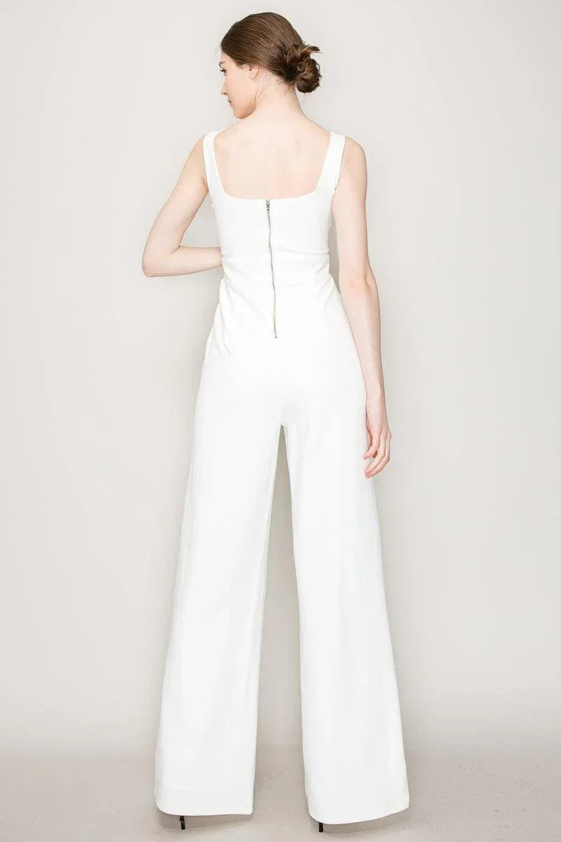 INA Front Cut Out Detail Jumpsuit - Cape Cod Fashionista