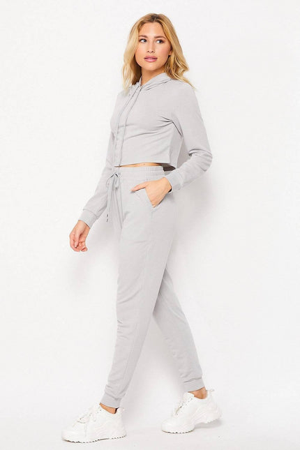 women silver jogger pants athleisure outfit casual workout wear