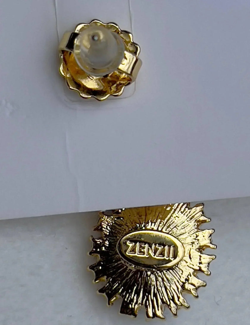 ZENZII EMERALD SAPHIRED RHINESTONE DROP Earring