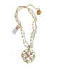ZENZII TWO STRAND DOUBLE SIDED PENDANT PEARL NECKLACE