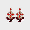 Flower Shape Rhinestone Alloy Dangle Earrings