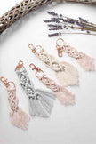 Assorted 4-Pack Macrame Fringe Keychain