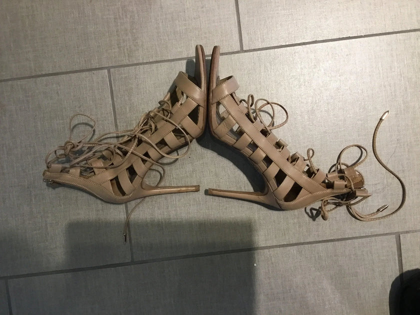 AQUAZZURA FIRENZE 100% Authentic Amazon Nude Heels size 40/9.5 PREOWNED