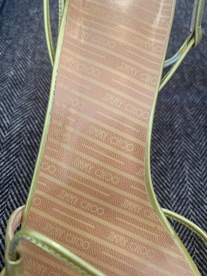 JIMMY CHOO MID HEEL PUMPS SANDALS 7 EXCELLENT USED CONDITION