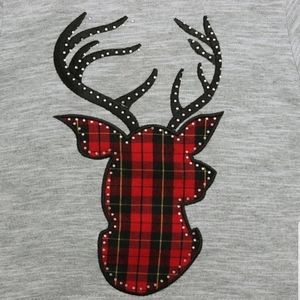 GIRLS TARTAN Reindeer 2 PC GIRLS OUTFIT
