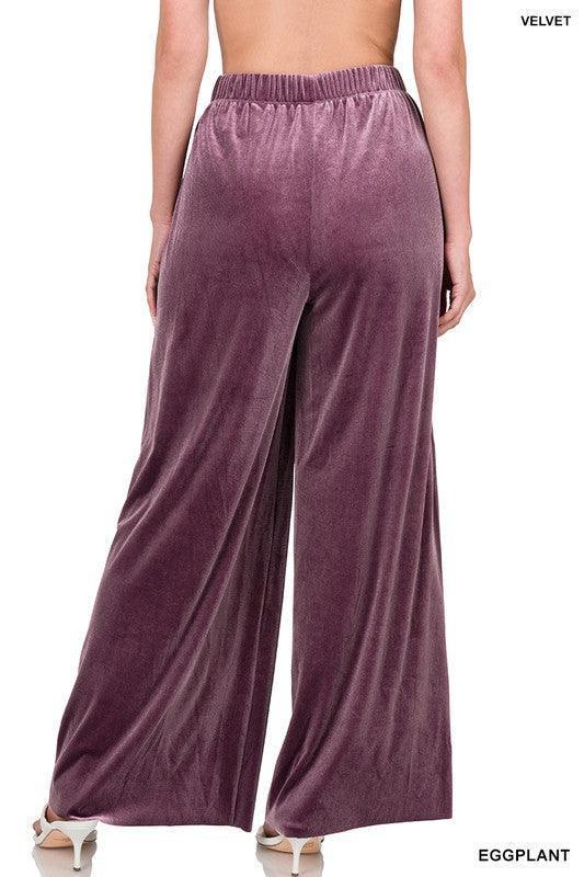 Super Soft Velvet Flare Palazzo Pants