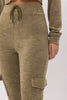 Olive Terry Cloth Cargo Pants - Cape Cod Fashionista